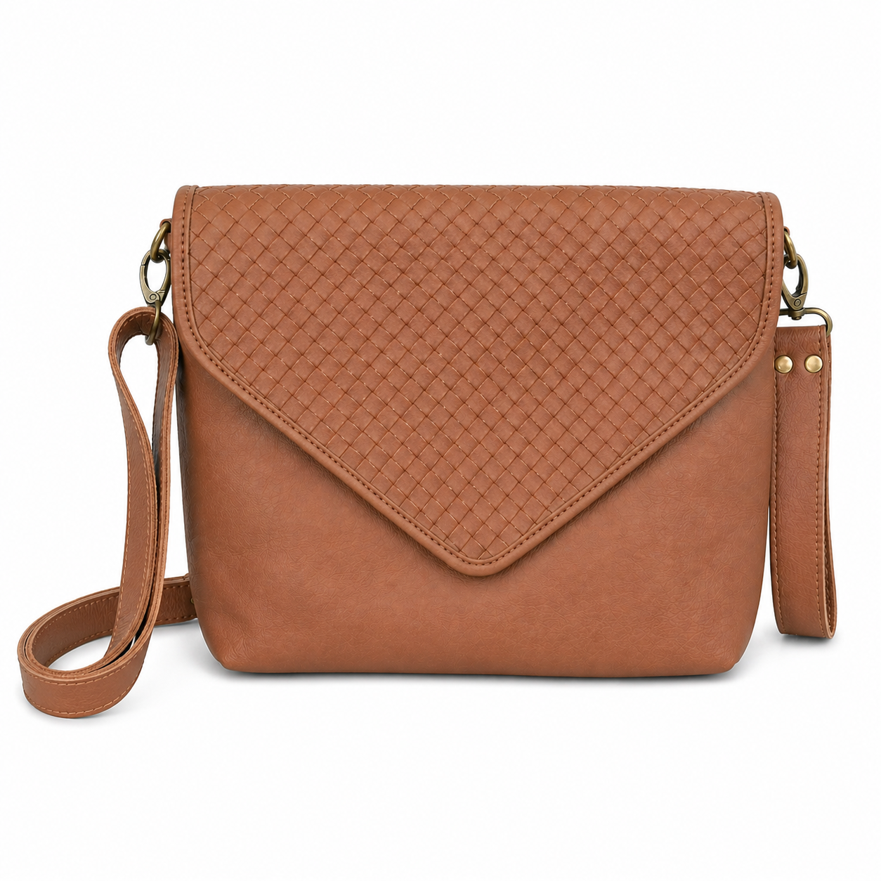 Woven Braided Leather Everyday Bag–Lightweight