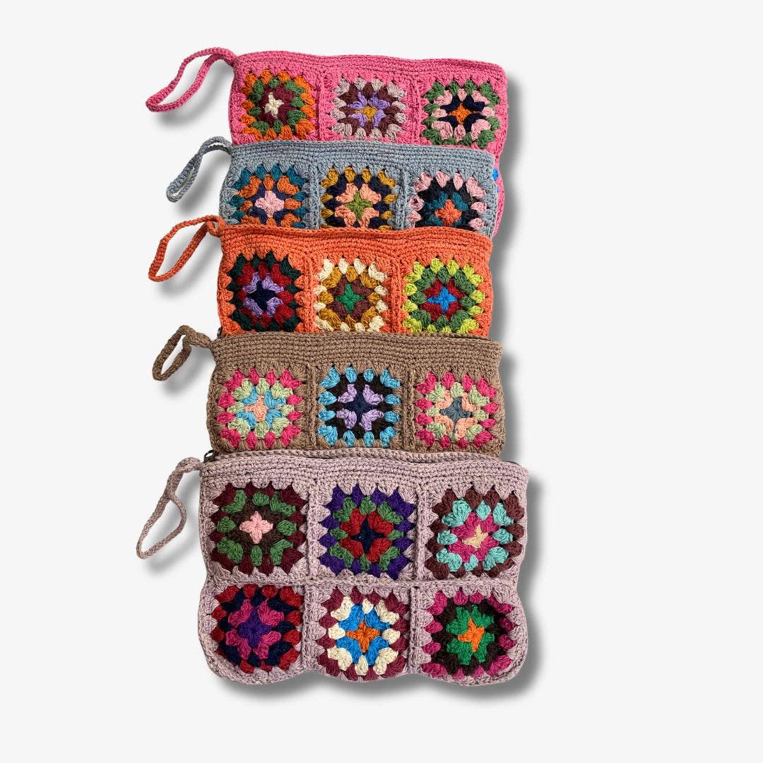 Granny Square Crochet Toiletry Bag
