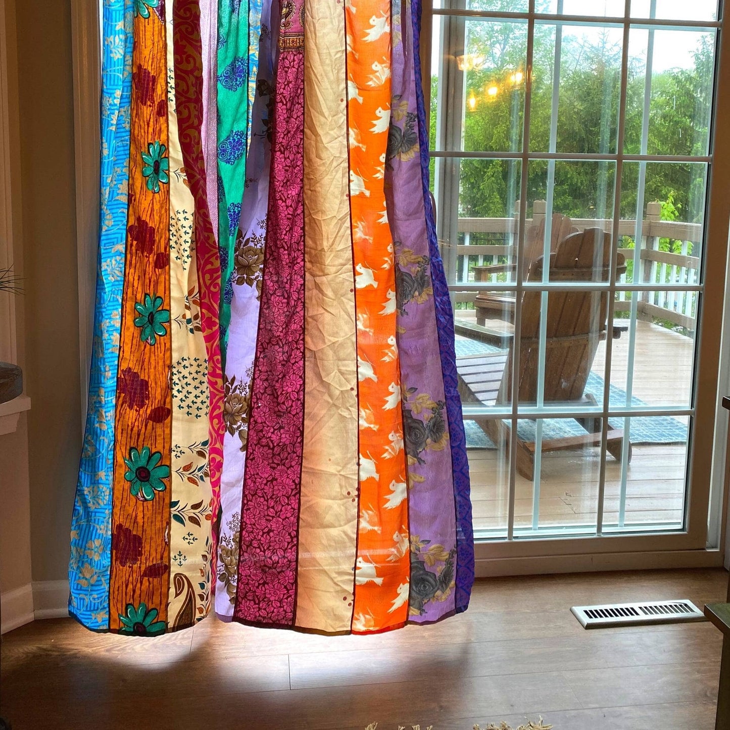 Recycled Saree Curtains: Long
