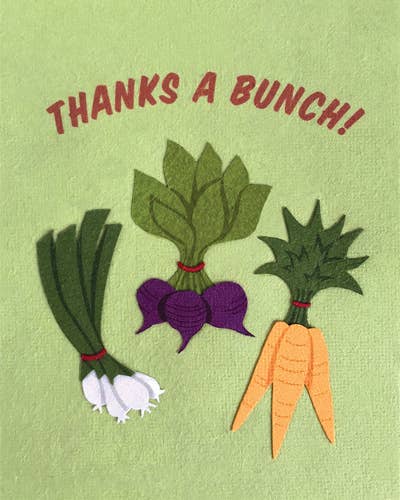 "Thanks a Bunch" Veggie Card