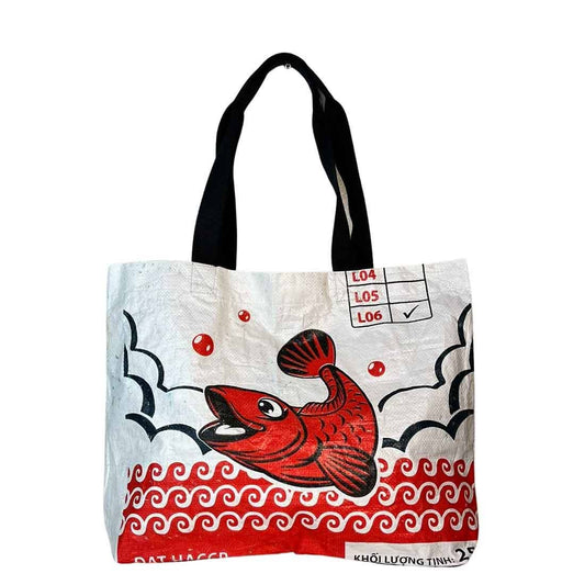 Recycled Tote - Fish