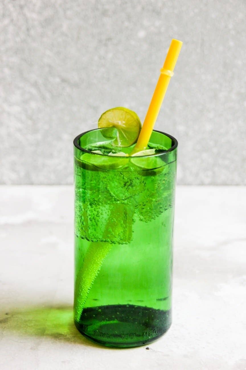 Plain Drinking Glasses Upcycled 2 Pack - 12 oz