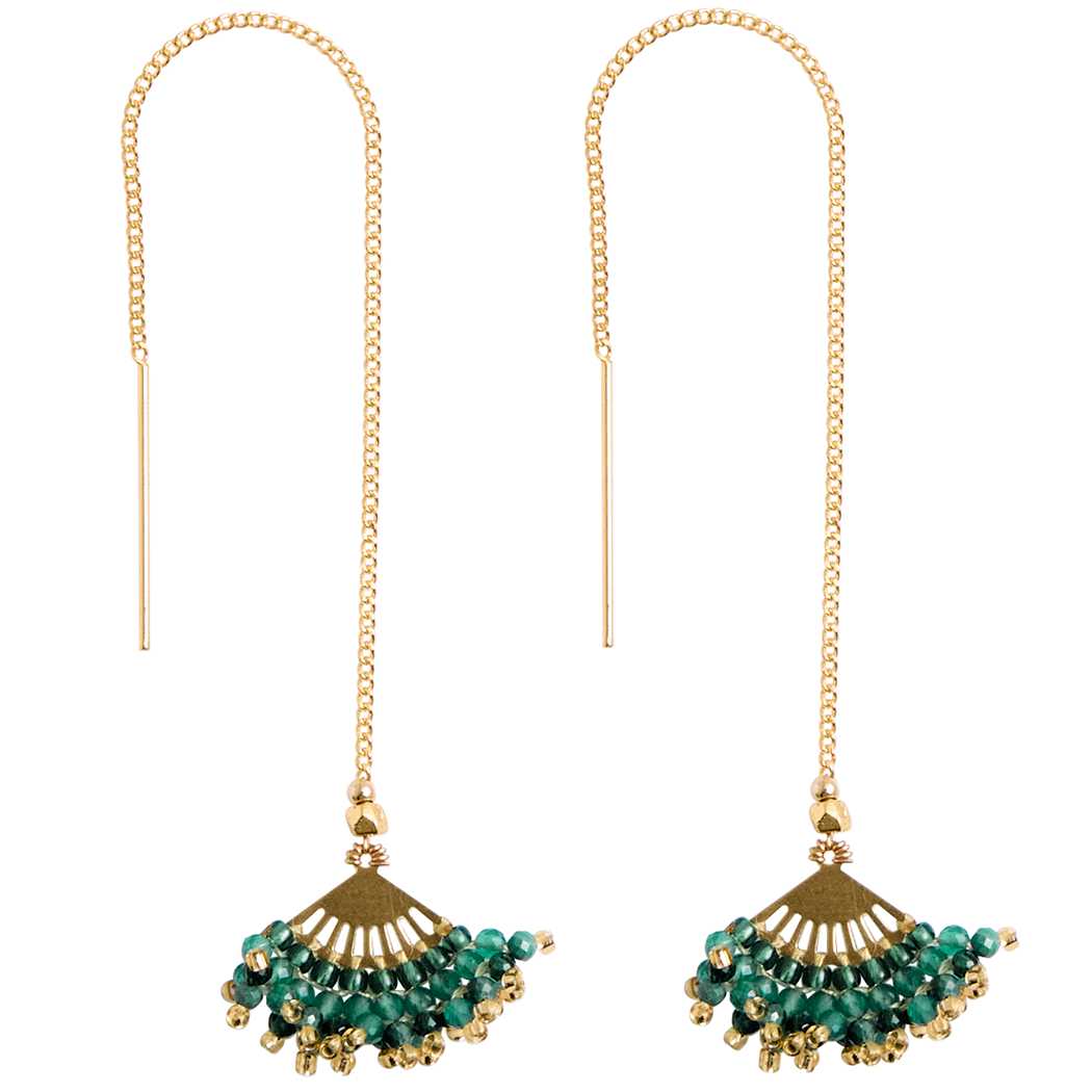 Kai Fair Trade Threader Earring with Beadwork: Summer Gift