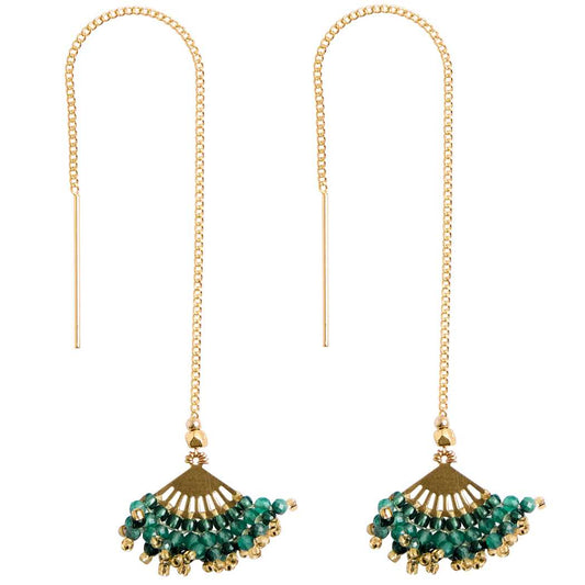 Kai Fair Trade Threader Earring with Beadwork: Summer Gift