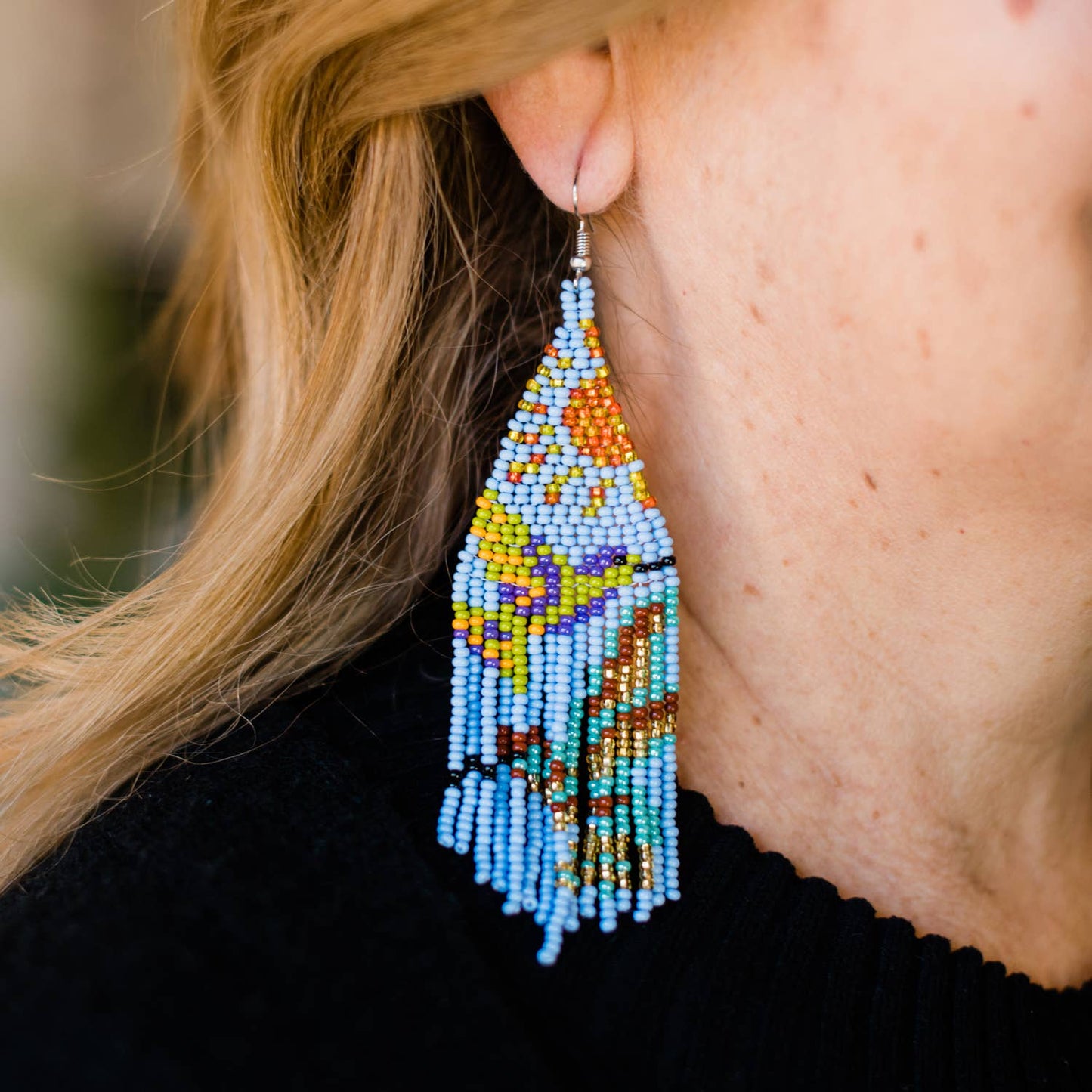 Hummingbird Fringe Earrings