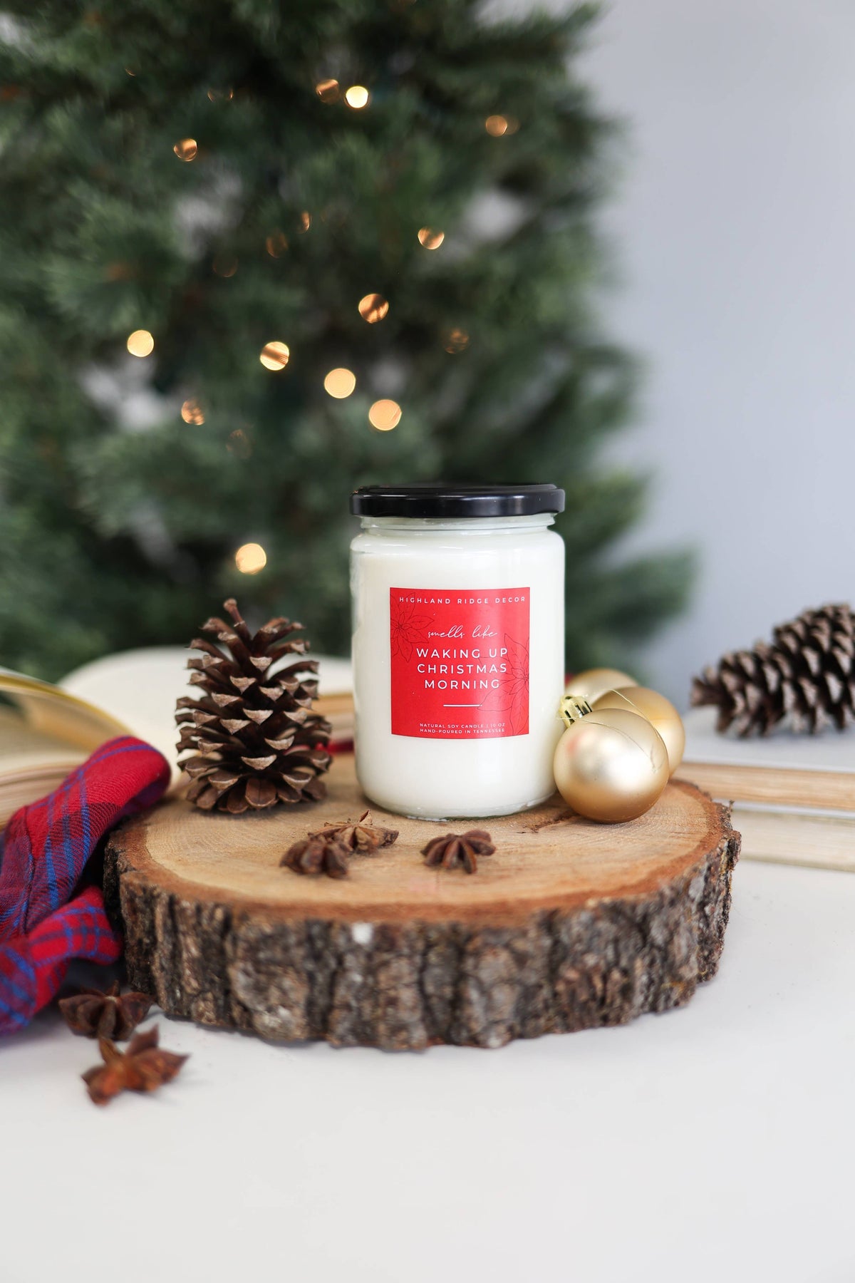Warm Gingerbread "Waking Up Christmas Morning" Soy Candle