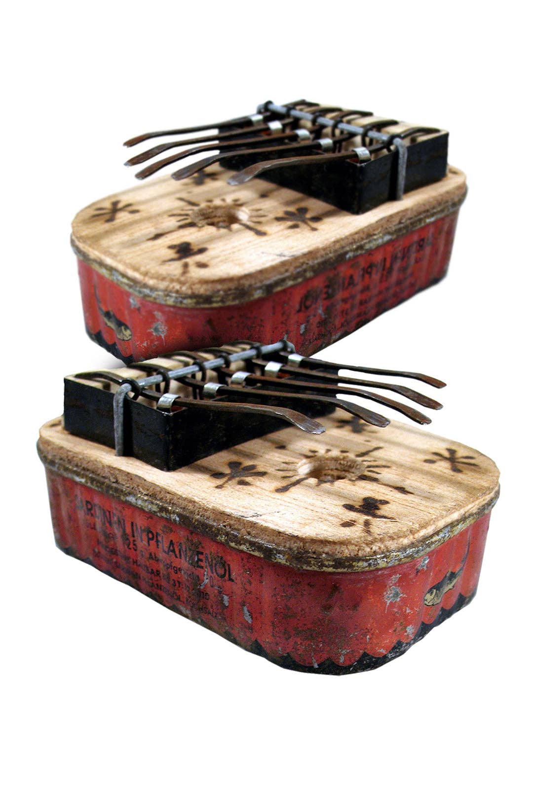 Small Square Recycled Tin Can Kalimba