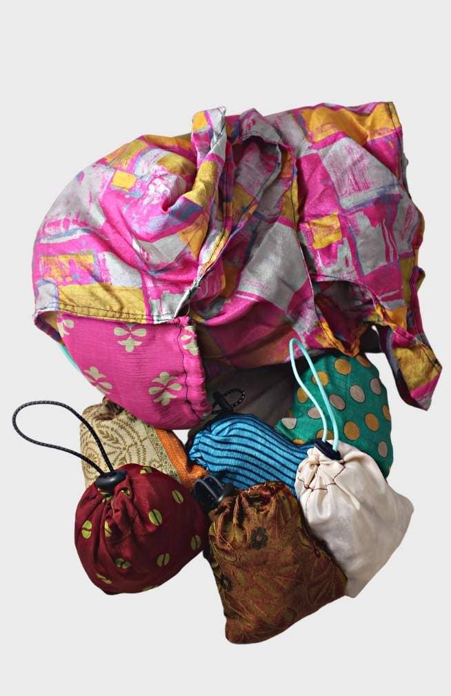 Recycled Silk Shopping Bag
