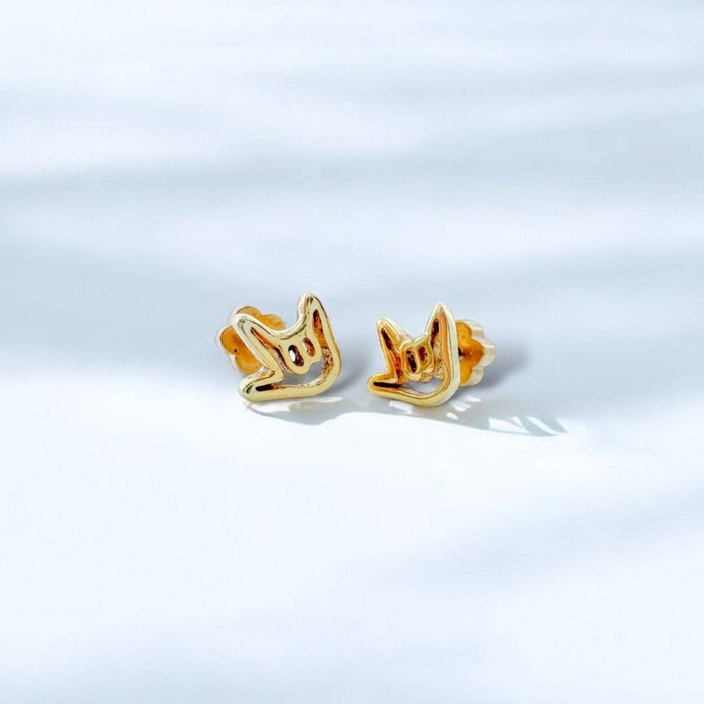 "I Love You" Tiny Stud Earrings