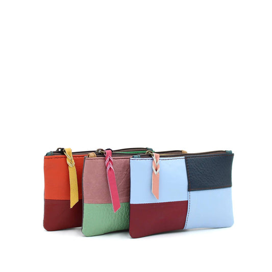 Patchwork Leather Pouch