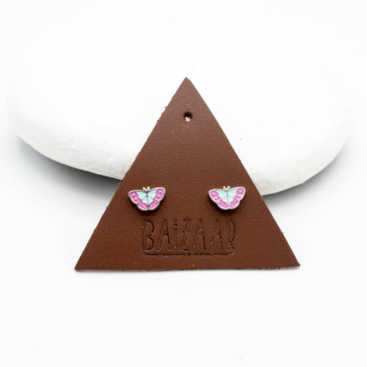 Colored Butterfly Screw Back Stud