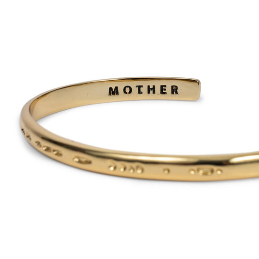 Morse Code MOTHER Cuff Bracelet