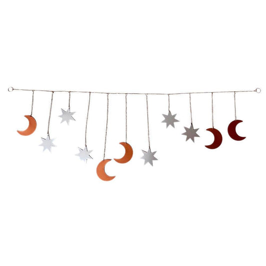 Celestial Moon & Star Iron Wall Hanging